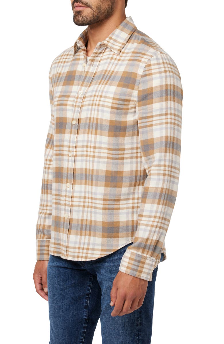 Joe's Oliver Plaid Cotton Flannel Button-Up Shirt, Alternate, color, 