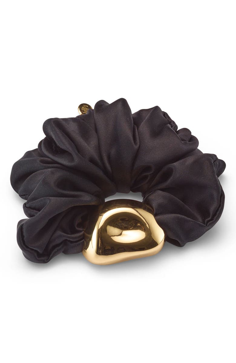 LELET NY Inara Pendant Oversize Scrunchie, Alternate, color, Black
