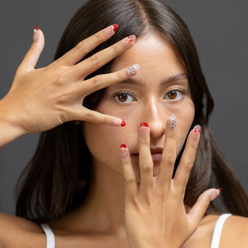 3h Nails Cherry Kiss Luxury Handmade Press On Nails In Red