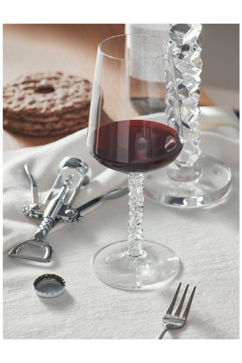 Carat Set of 2 Crystal Wine Glasses, Alternate, color, CLEAR