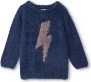 Hatley Kids' Lightning Bolt Metallic Crewneck Sweater