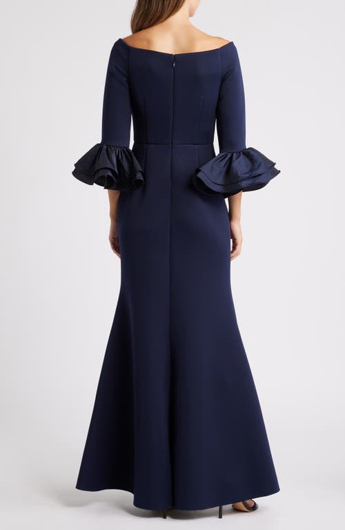 ELIZA J ELIZA J BELL SLEEVE MERMAID GOWN