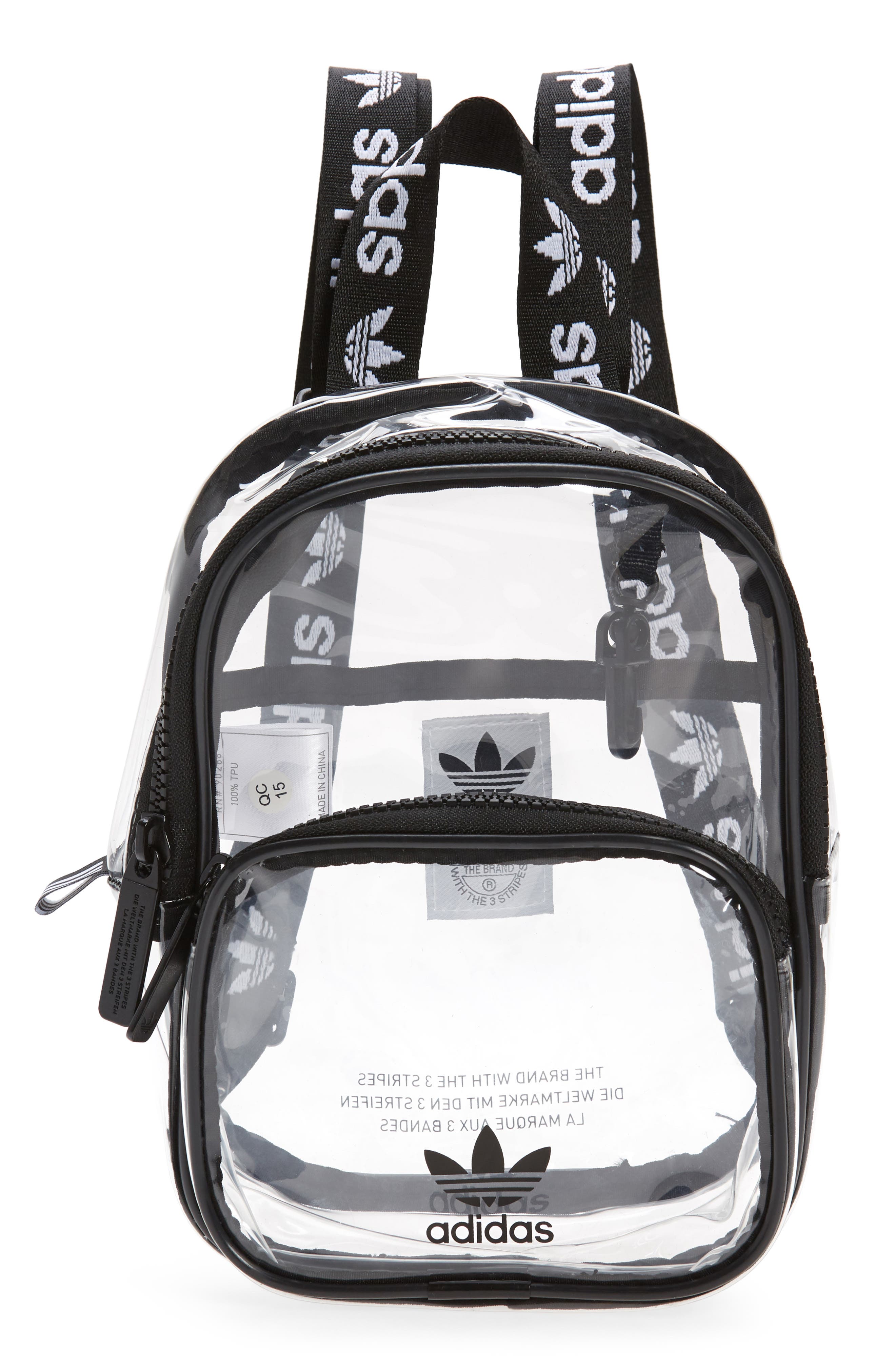 adidas Originals Mini Clear Backpack, Main, color, 