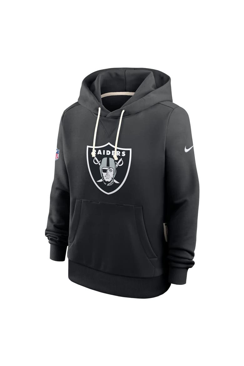 Women's Nike Black Las Vegas Raiders Sideline Standard Issue Initial Home Dri-FIT Hoodie, Alternate, color, Black