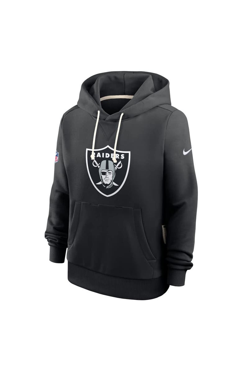 Nike Women's Nike Black Las Vegas Raiders Sideline Standard Issue Initial Home Dri-FIT Hoodie, Alternate, color, Black