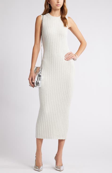 Ivory bodycon midi dress best sale