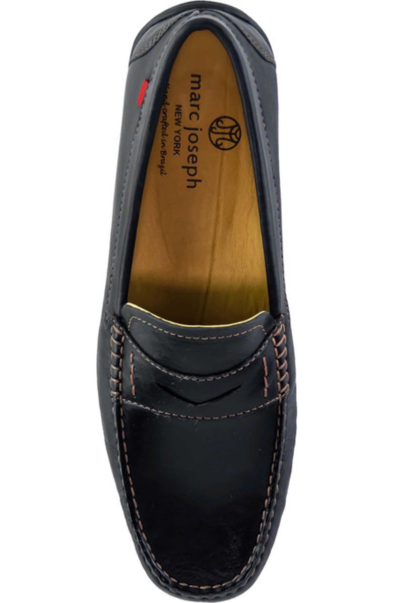 Marc Joseph New York Hamilton Place Leather Penny Driver Loafer, Alternate, color, Black Napa