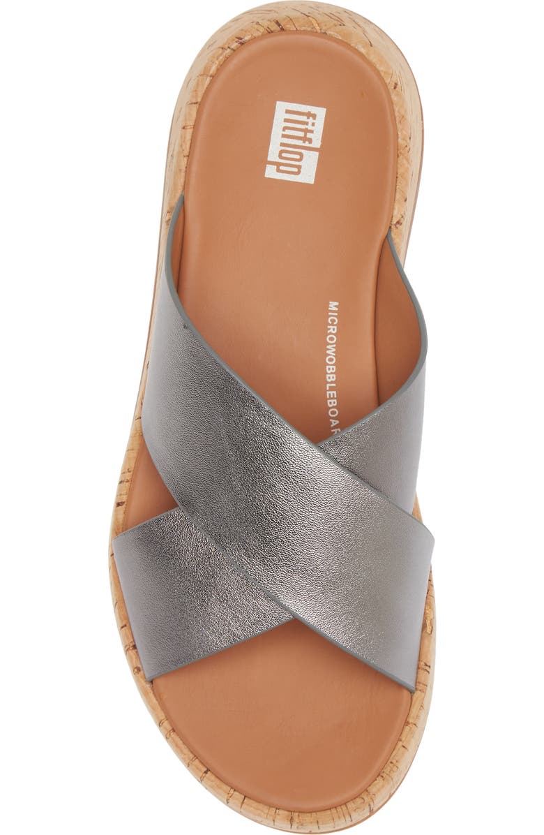 FitFlop F-Mode Metallic Slide Sandal, Alternate, color,
