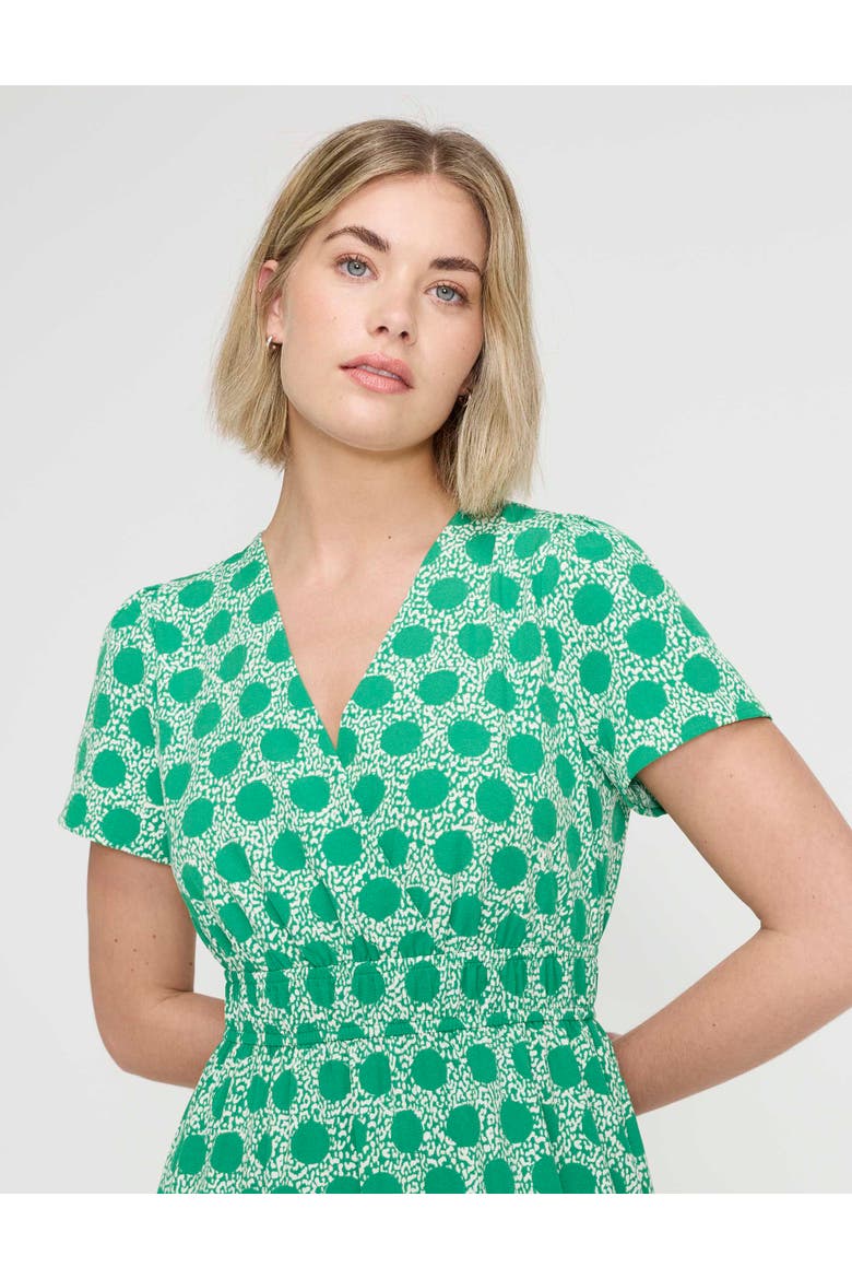 Petite Deena Wrap Midi Dress, Alternate, color, Green Spot