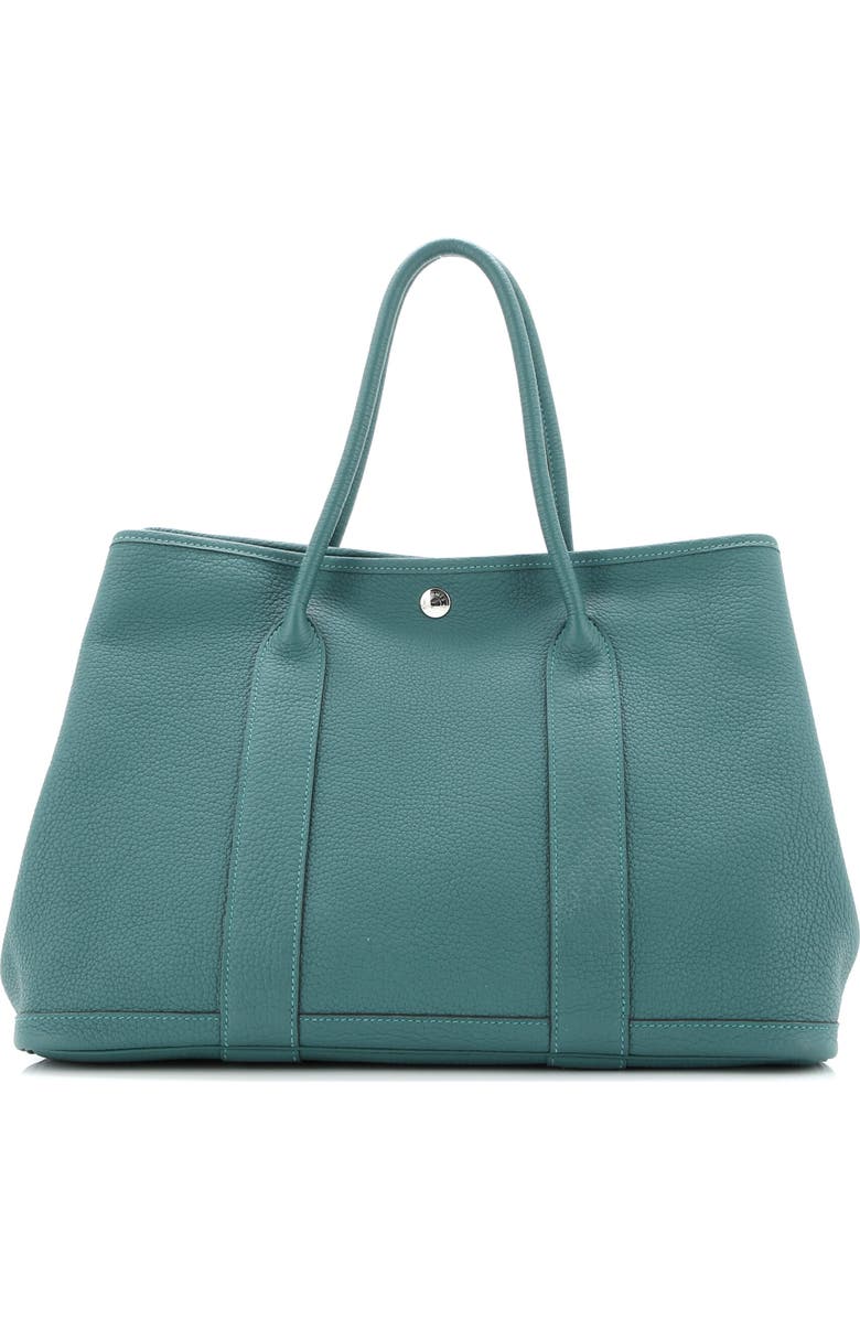 Pre-Owned Hermes Garden Party Tote Leather 36, Main, color, Malachite