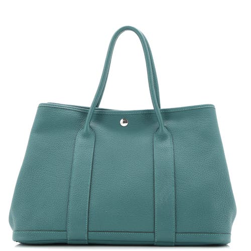 Pre-owned Hermes Hermes Garden Party Tote Leather 36 In Green