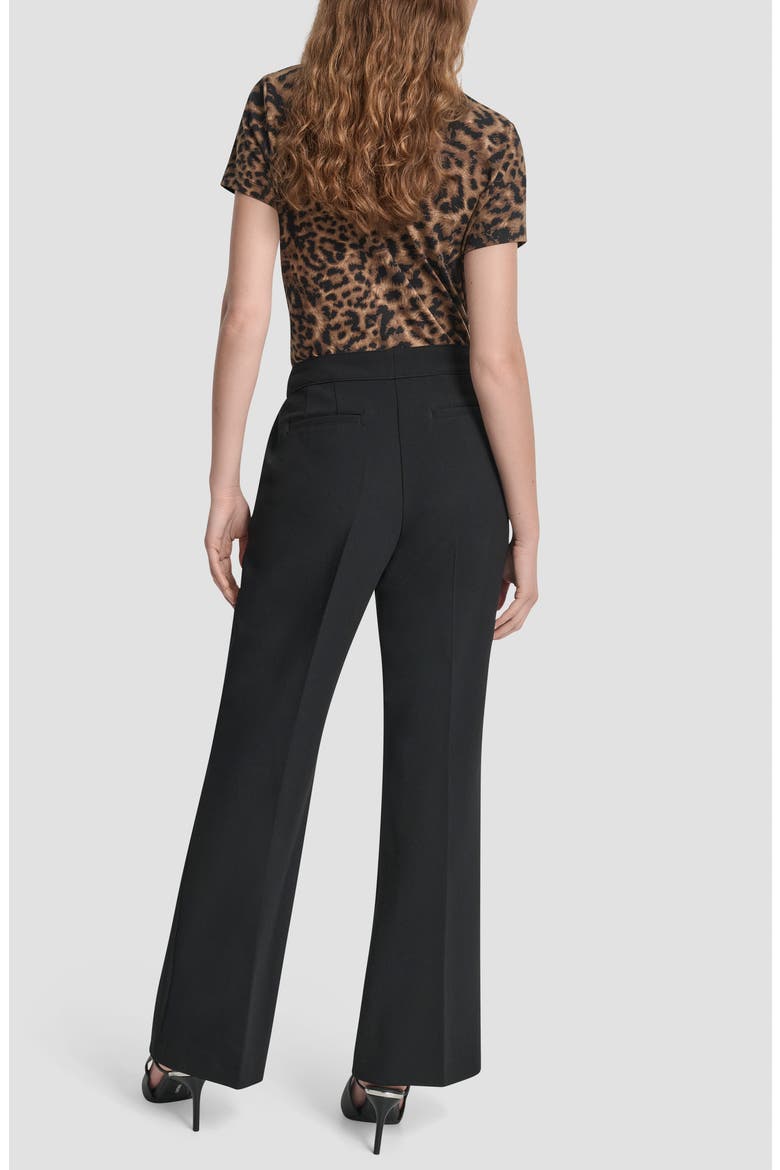 Double Weave Flare Pants, Alternate, color, BLACK