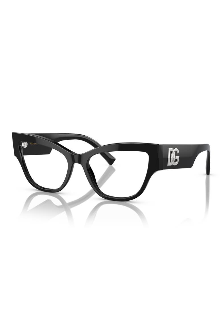 55mm Cat Eye Optical Glasses, Alternate, color, BLACK