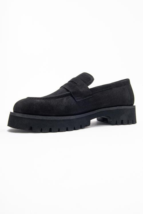 Forever & Always Shoes Vionel Leather Loafer In Black