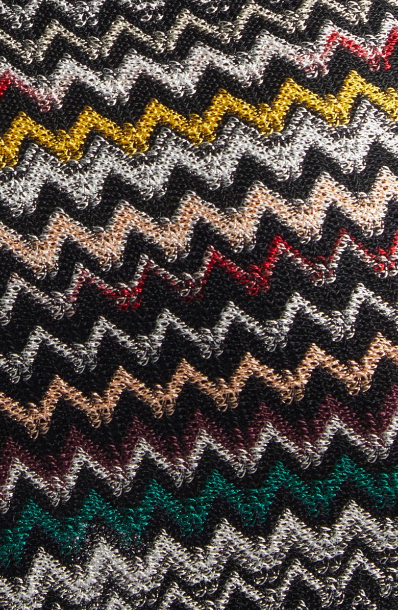 Missoni Chevron Cover-Up Wrap Miniskirt, Alternate, color, 0001 Black Multi