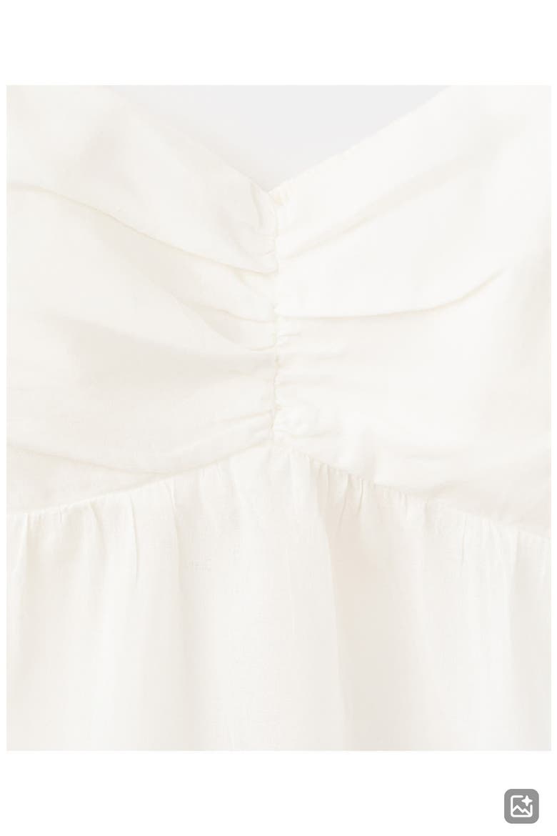 Puff Sleeve Cotton Crop Top, Alternate, color, OFF WHITE