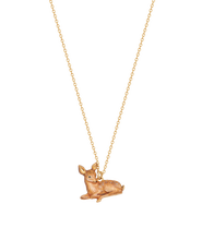 Fable England Resting Fawn Gold Chain Necklace
