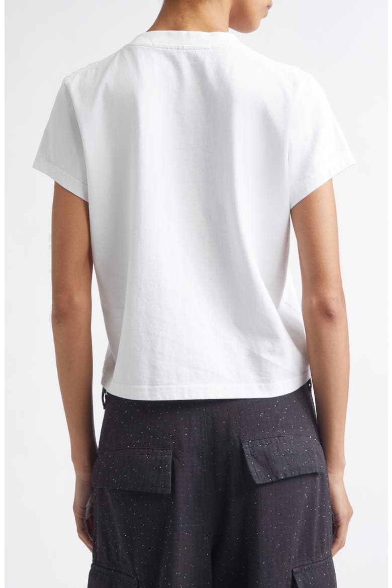 Shrunken Cotton Logo T-Shirt, Alternate, color, WHITE