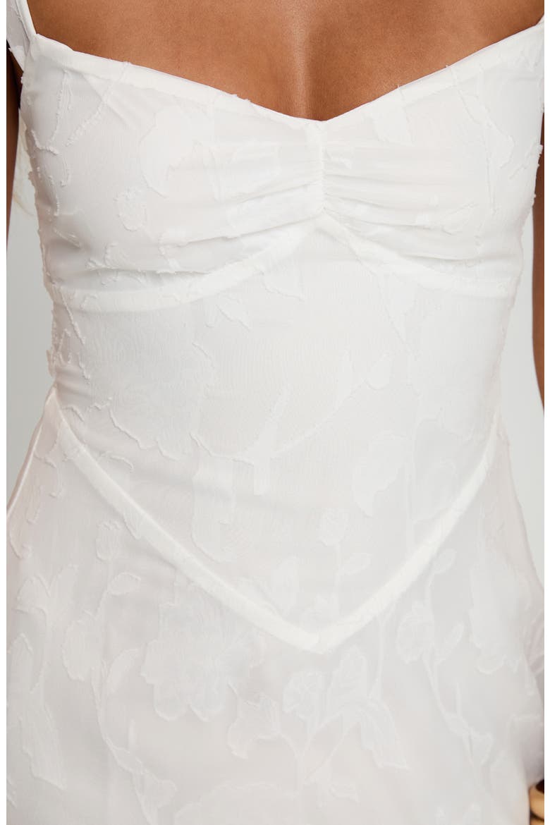 Past & Present Burnout Floral Minidress, Alternate, color, WHITE