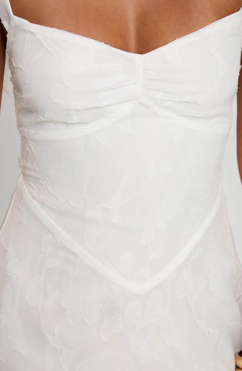 Princess Polly Past & Present Burnout Floral Minidress, Alternate, color, White