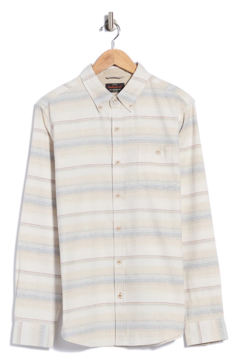 End on End Ticking Long Sleeve Button-Down Shirt, Main, color, VAPOROUS GREY