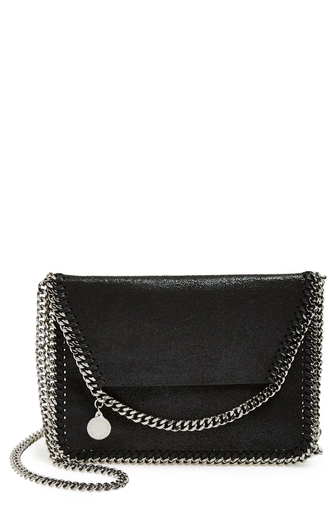 Stella McCartney 'Mini Falabella - Shaggy Deer' Faux Leather Crossbody Bag, Main, color, 