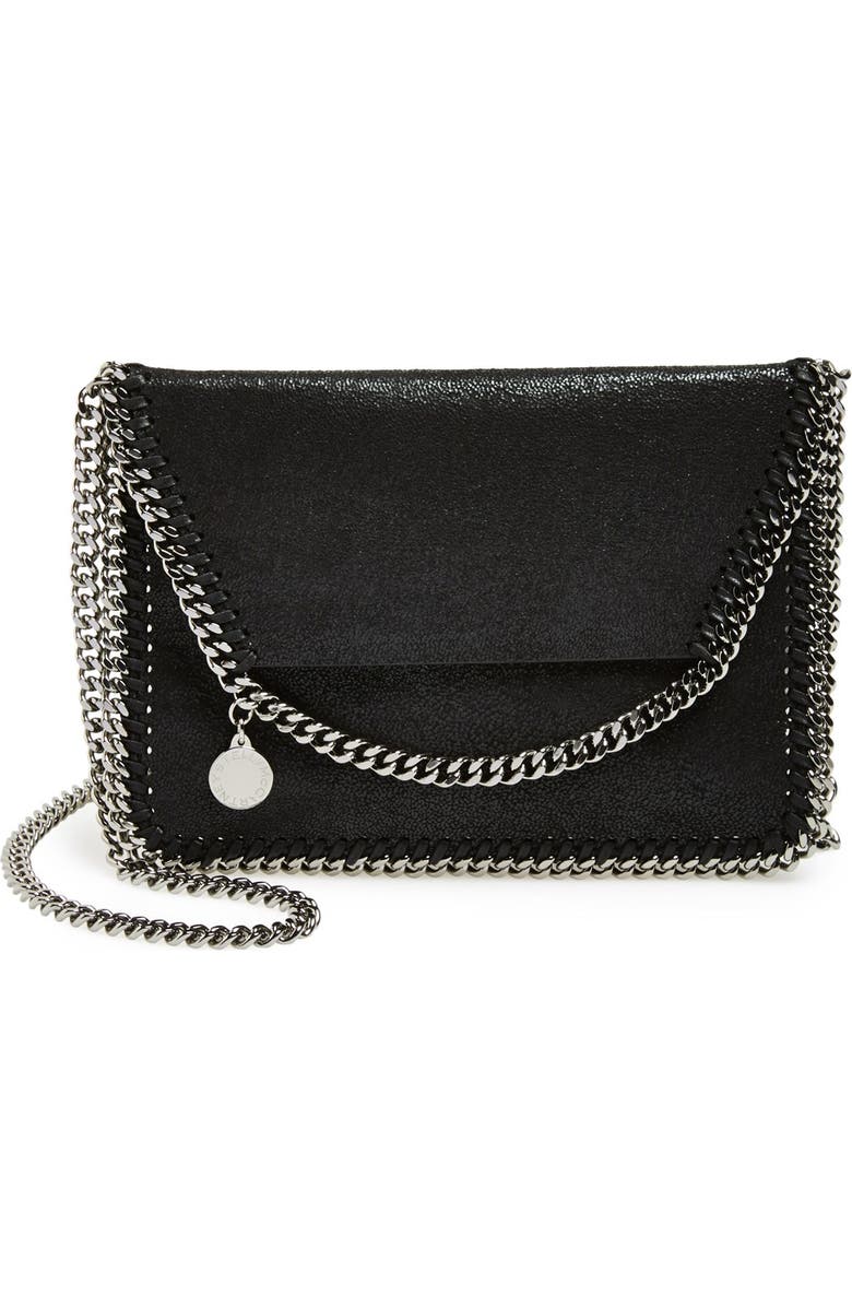 Stella McCartney 'Mini Falabella - Shaggy Deer' Faux Leather Crossbody Bag, Main, color,