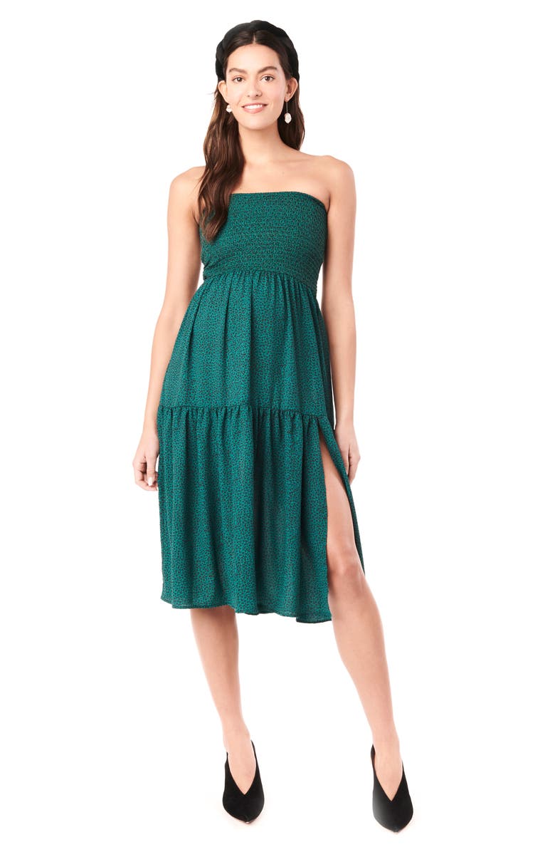 Loyal Hana Jessie Smock Layered Ruffle Maternity Maxi Skirt, Alternate, color, 