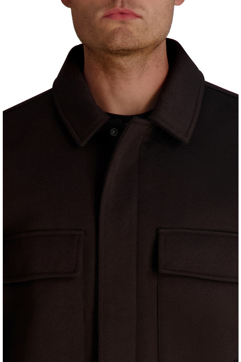 Twill Shirt Jacket, Alternate, color, BROWN