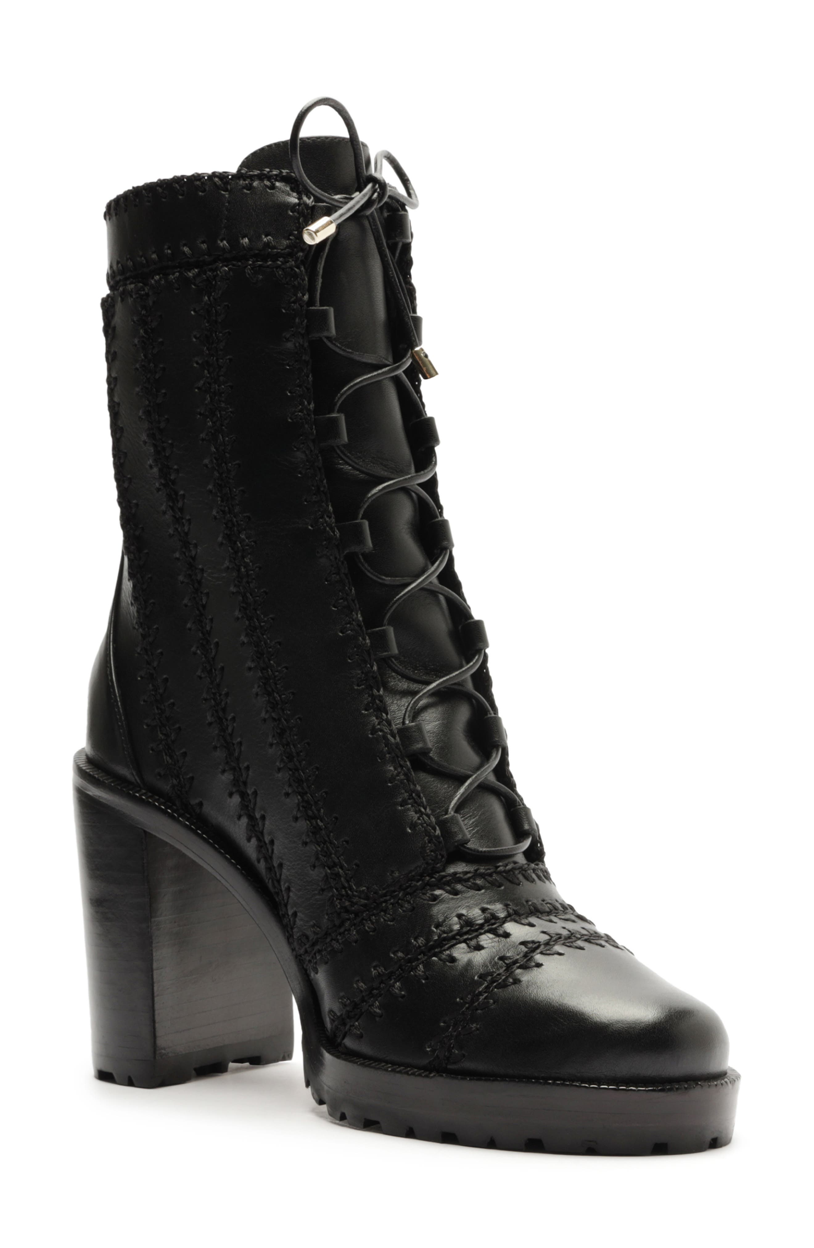 Alexandre Birman Regina Block Heel Combat Boot, Main, color, 