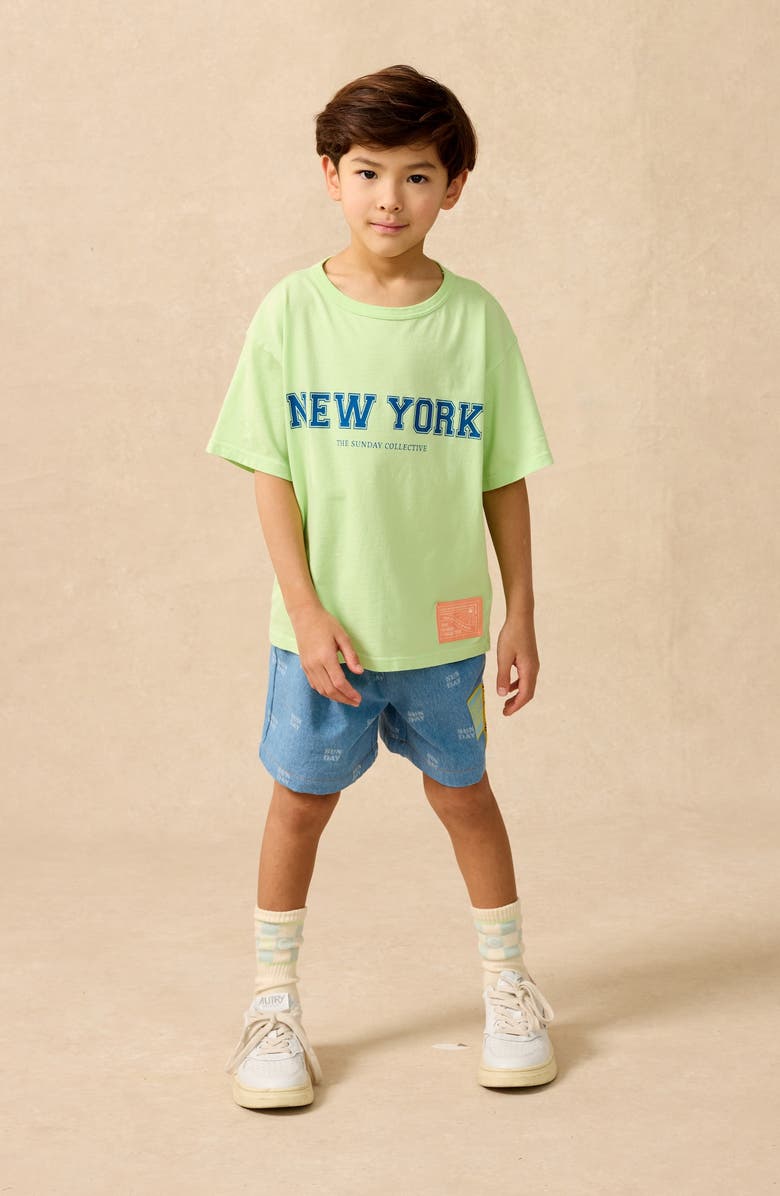 The Sunday Collective Kids' New York Weekend Organic Cotton Graphic T-Shirt, Alternate, color, 