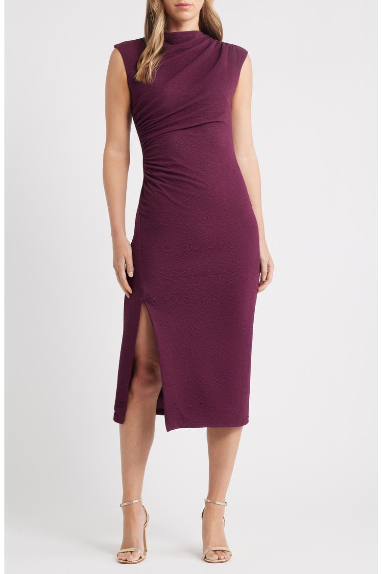 Cowl Neck Sleeveless Midi Dress, Main, color, DARK CHIANTI