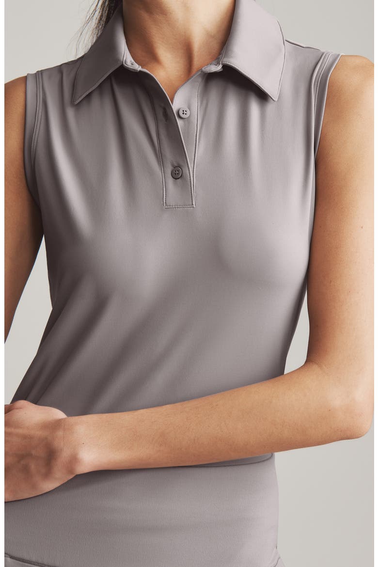 Course to Court Sleeveless Polo, Alternate, color, TAUPE MIST