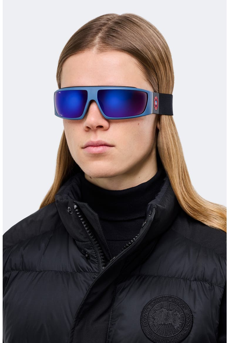Hero 76mm Mask Sunglasses, Alternate, color, MATTE BLUE