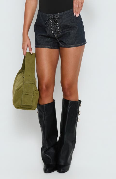 Thunderbird Lace Up Micro Shorts