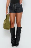 Princess Polly Thunderbird Lace Up Micro Shorts