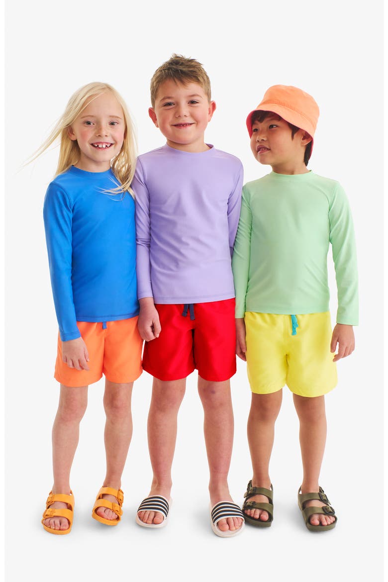Kids' Swim Trunks, Alternate, color, TOMATO