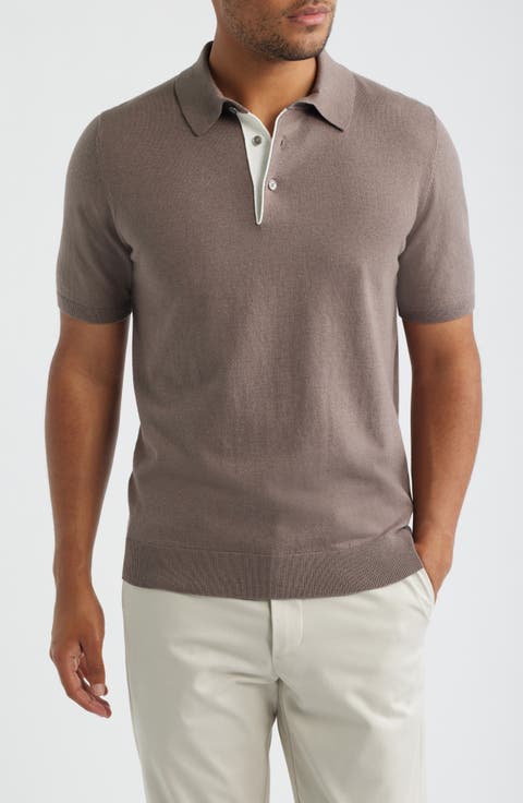 Finch Short Sleeve Linen & Cotton Polo Sweater
