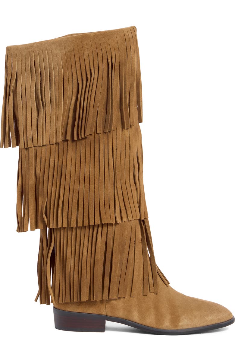 Steve Madden Spur Fringe Boot, Alternate, color, Taupe Suede