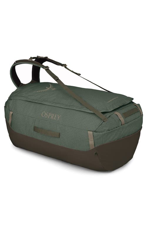 Osprey Transporter 120-liter Duffle Luggage In Pine Leaf/earl Grey