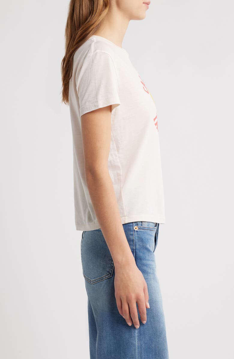 Re/Done Tanning Team Relaxed Graphic T-Shirt, Alternate, color, Antique White