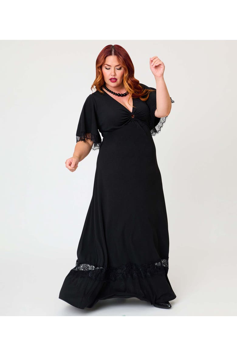 Plus Size Stevie Maxi Dress, Main, color, Black Butterfly Print