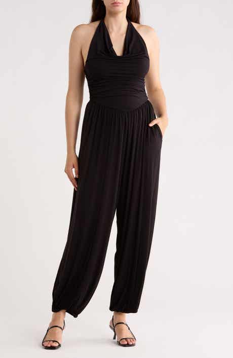 WEST K Halter Cowl Neck Jumpsuit