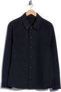 Vince Check Wool Blend Shirt Jacket