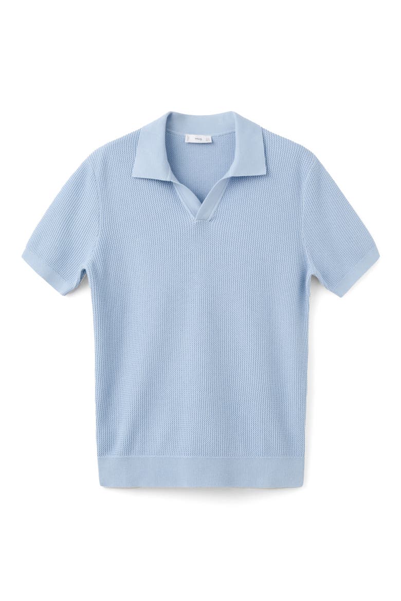 Cotton Piqué Polo, Alternate, color, SKY BLUE