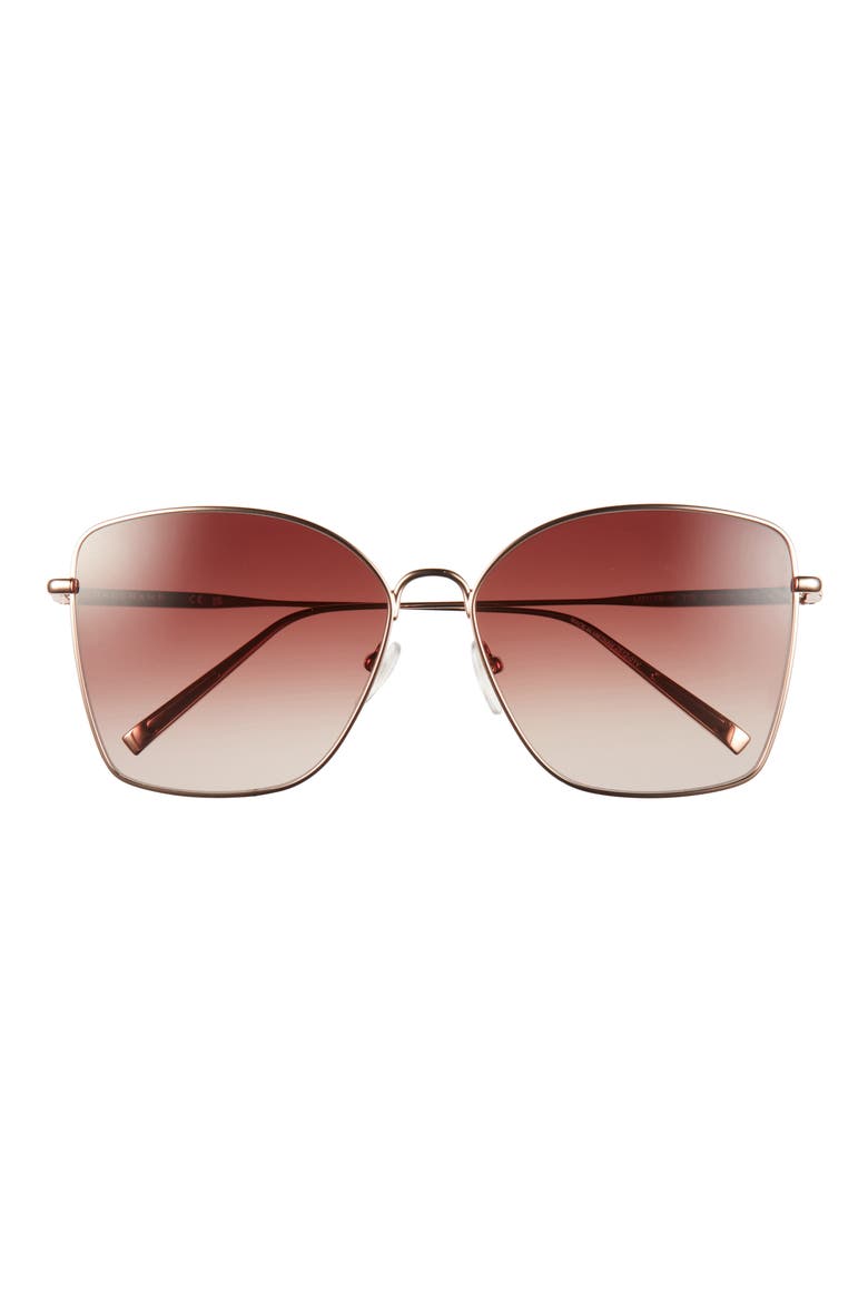 Roseau Gradient Square Sunglasses, Main, color, ROSE GOLD