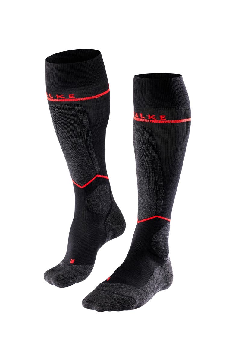 Falke SK4 Advanced Compression Light Ski Socks, Main, color, Black-Mix