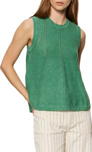 Sanctuary Easy Pointelle Knit Sleeveless Top