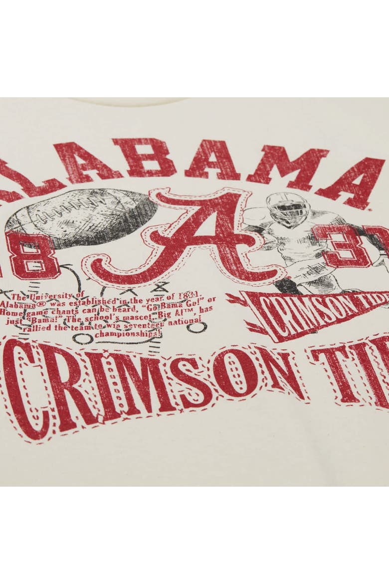 Men's Mitchell & Ness  Cream Alabama Crimson Tide Heritage Scholar T-Shirt, Alternate, color, Cream