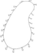 SAVVY CIE JEWELS Sterling Silver CZ Riviera Necklace